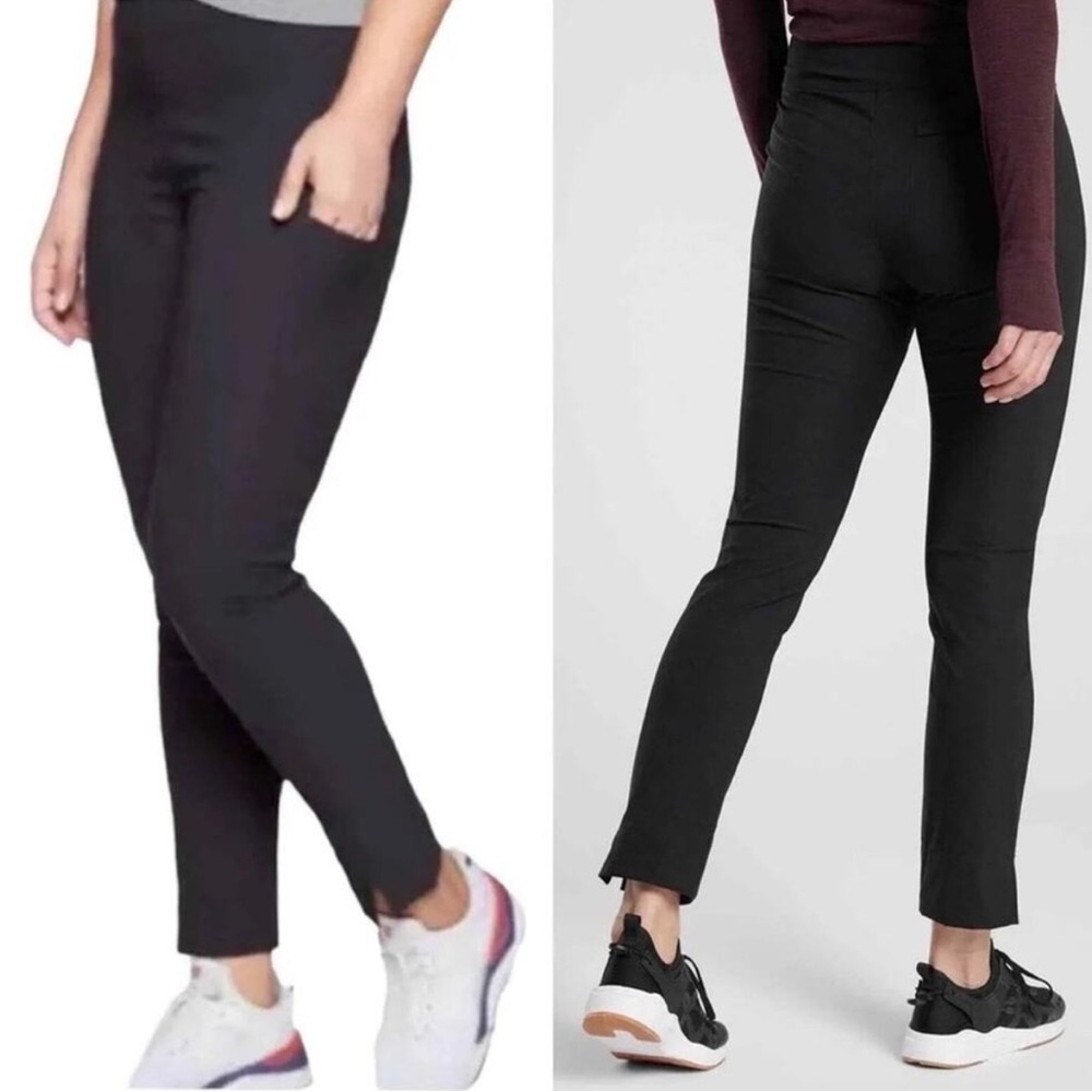 ATHLETA Wander Slim Ankle Pants Black High Rise Size 2 XS Walking Hiking Casual - Picture 2 of 14
